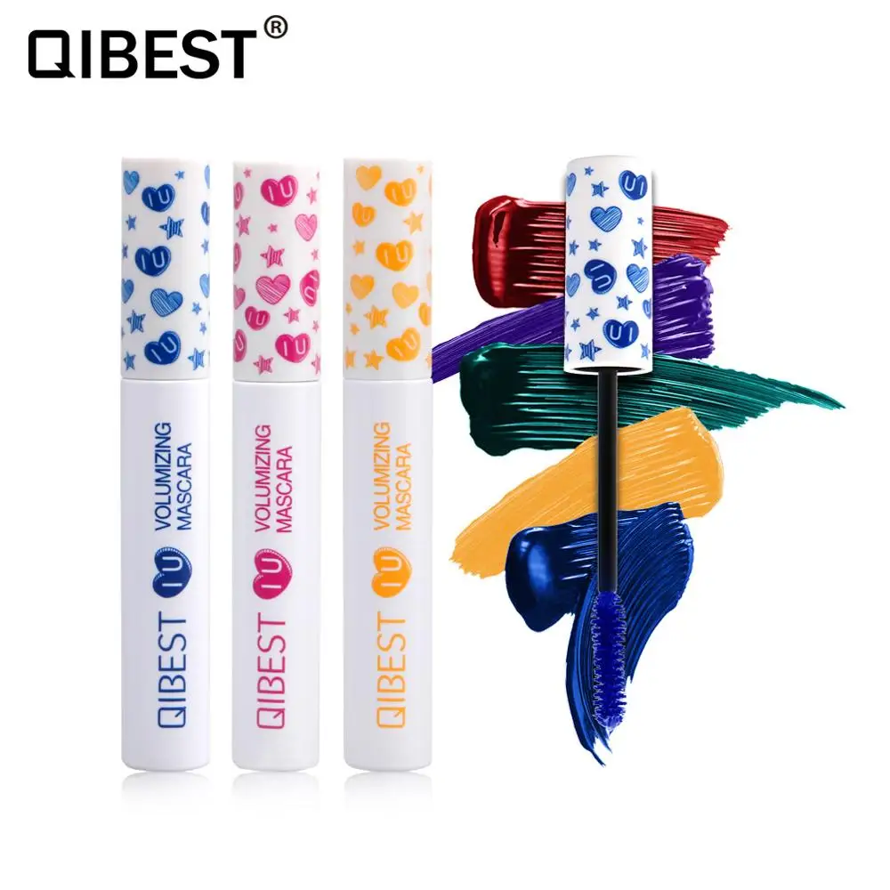 Тушь для ресниц QIBEST 7 цветов долговечная профессиональный макияж глаз