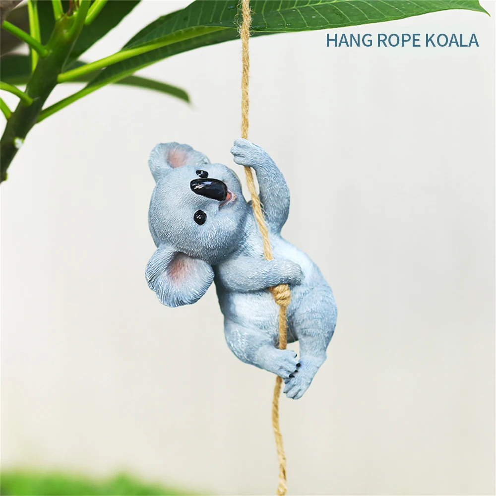 

Новый садовый искусственный коала, искусственное животное из смолы, наружные садовые поделки, игривые сказочные украшения для дома