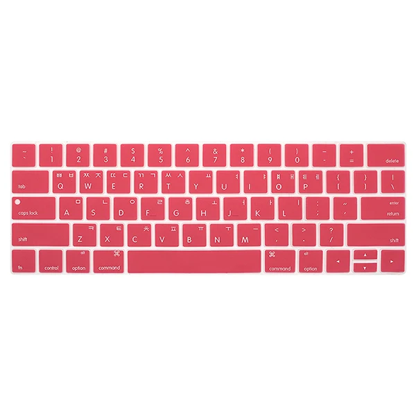 Rose red Корейская Защитная пленка для клавиатуры MacBook с сенсорной панелью 13 15 A1706 A1707A1989, Корейская Защитная пленка для клавиатуры ноутбука - Цвет: Rose red