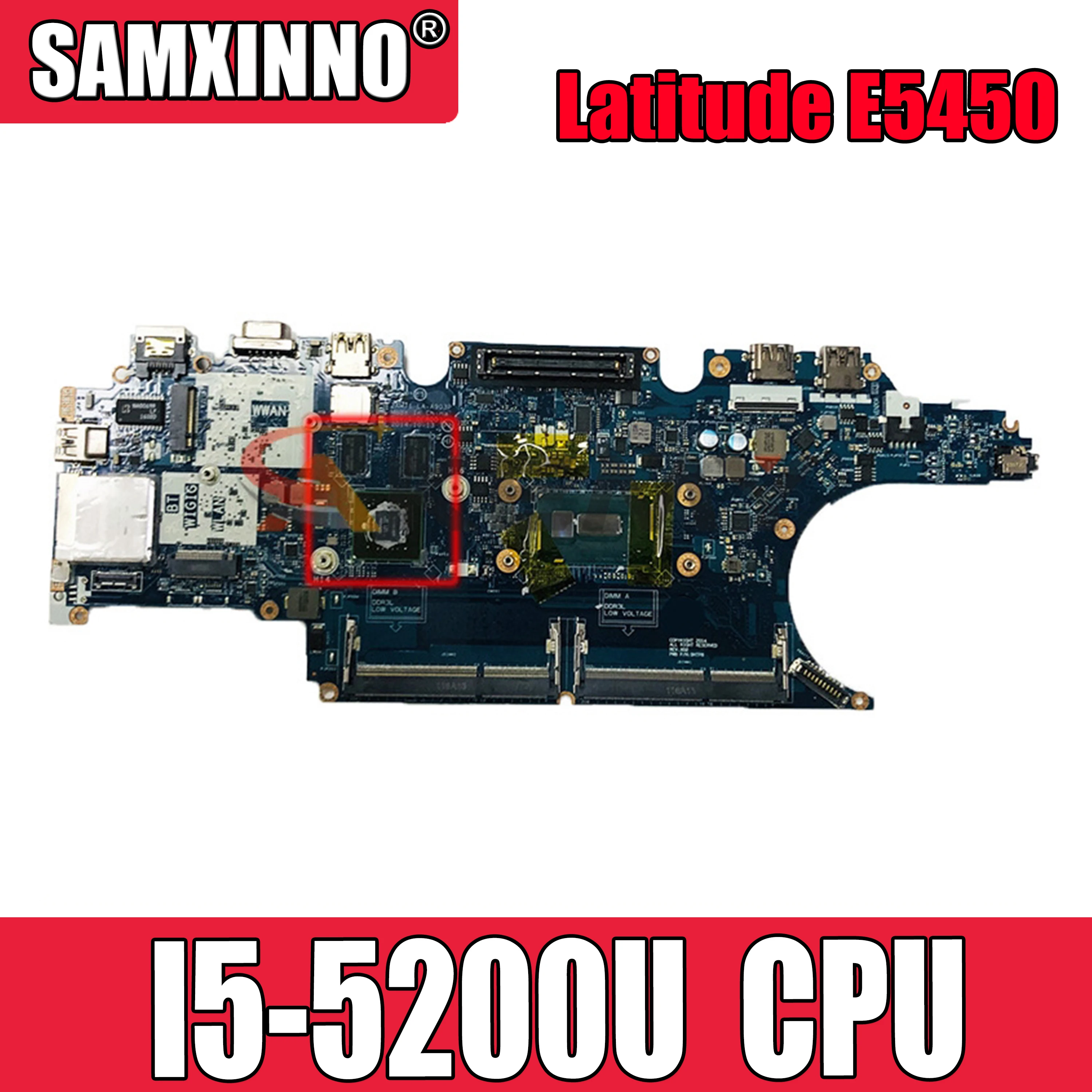 

Для DELL Latitude E5450 I5-5200U материнская плата для ноутбука CN-04CNY4 ZAM70 LA-A901P SR23Y ноутбук материнская плата