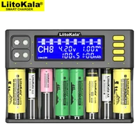liitokala lii s8 battery charger li ion 3 7v nimh 1 2v li fepo4 3 2v imr 3 8v charger for 18650 26650 21700 26700 aa aaa