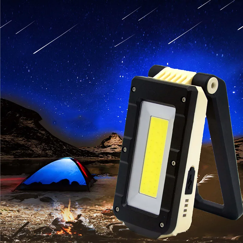Светодиодная рабочая лампа COB + светодиодный USB Перезаряжаемый Магнитный фонарь