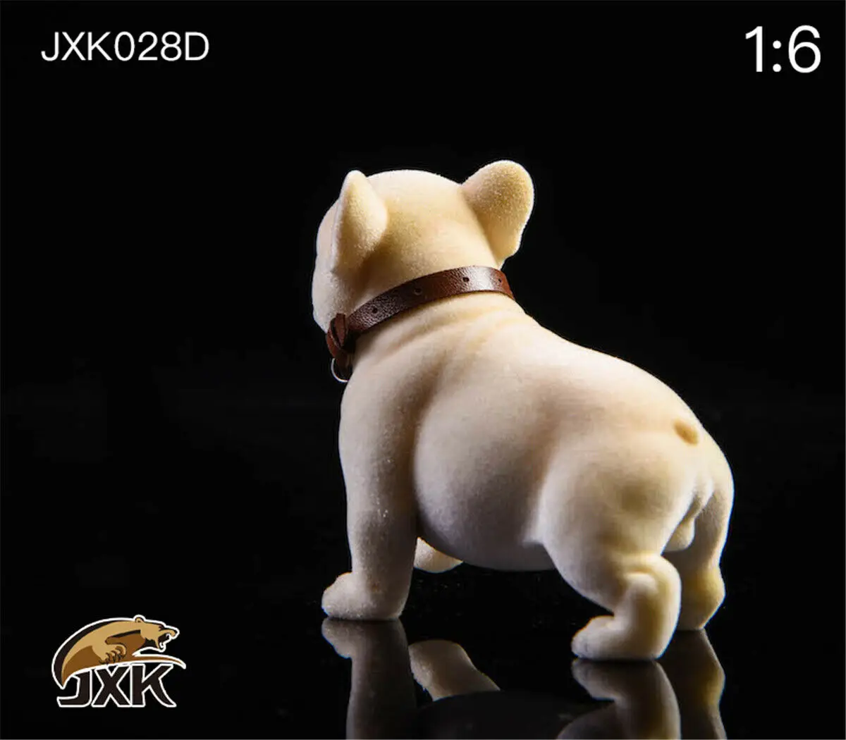 JXK 1/6 Флокированный Французский бульдог собака модель животного коллекционный