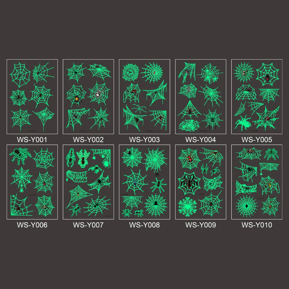 Хэллоуин наклейки для временных татуировок световой ребенок малыш Временные