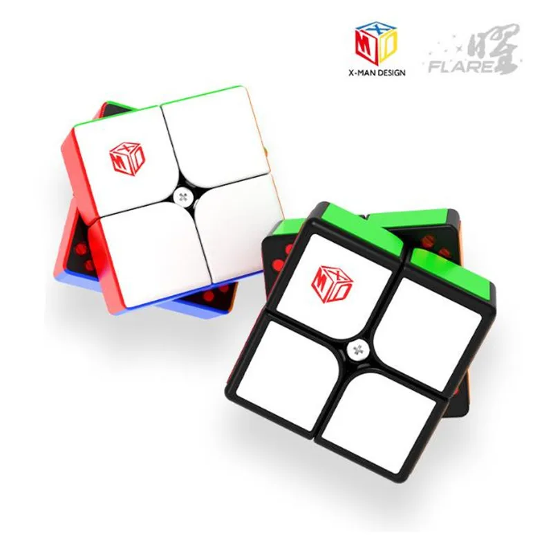 

Qiyi X-MAN FLARE 2x2 Магнитный черный магический куб Mofangge 2x2x2 XMD Скорость куб 51 мм Stickerless Cubo Magico, Обучающие Развивающие игрушки