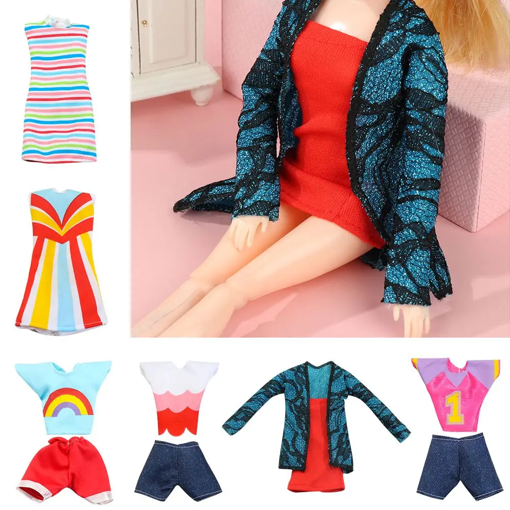 

Модная юбка, одежда на каждый день, Одежда для кукол, Одежда для кукол, костюм, платье в полоску, мини-костюм