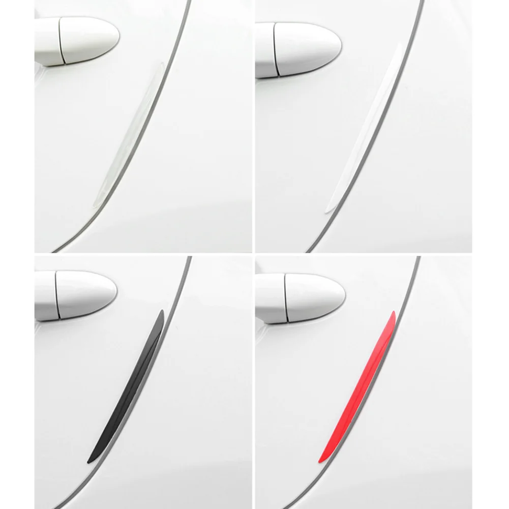 

4PC 14*1cm Set Universal Scrape Guard Bumper Guards Car Door Edge Protector Rearview Mirror Sticker Protective Strip Car Sticker