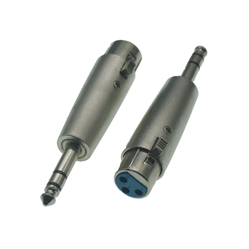 

Высококачественный никелированный 3Pin XLR штекер-гнездо до 1/4 дюйма 6,35 мм штекер стерео микрофон адаптер соединитель 1 шт.