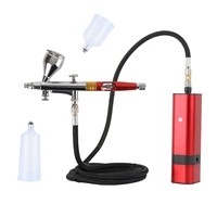 upgraded airbrush kit portable auto mini air brush gun with compressor quiet for art cake nail model painting tattoo manicure