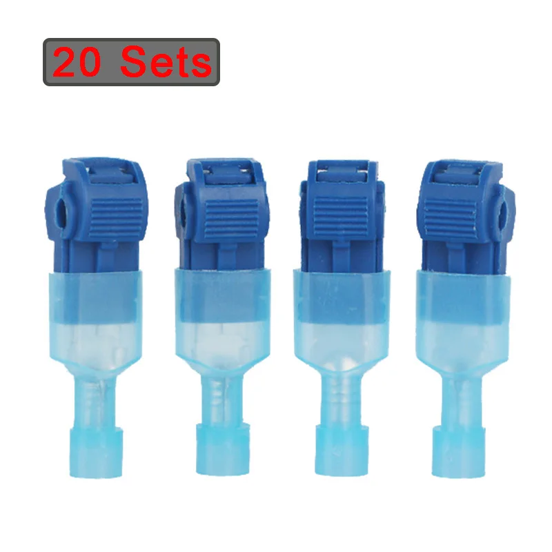 20Sets Waterproof Electrical Connector Wire Terminal Wire Quick Connector Snap Terminal Connector Lock Snap Wire Connector