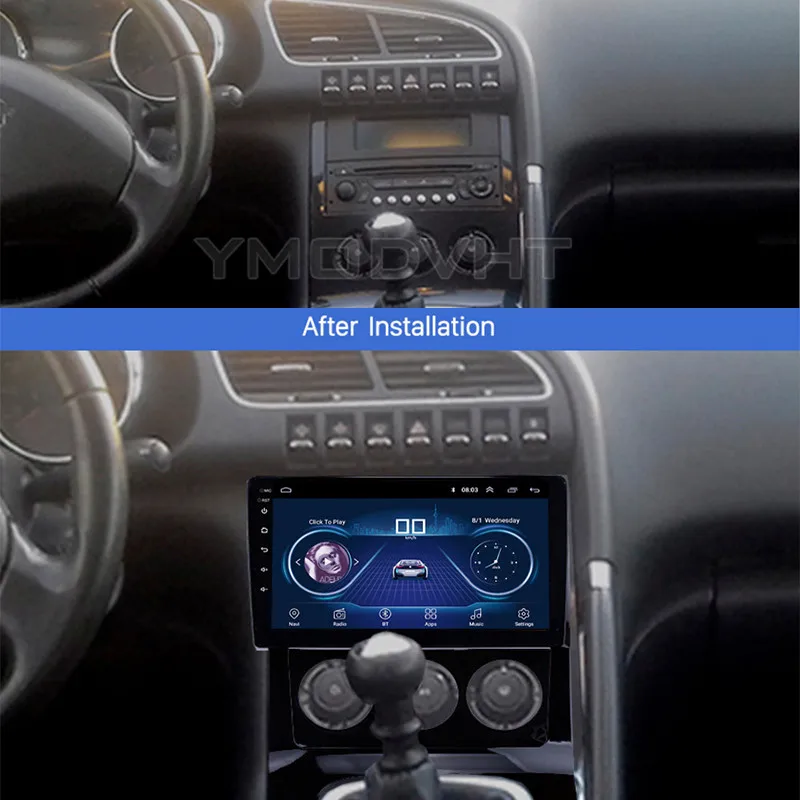 9 дюймов IPS и 2.5D сенсорный экран Android 8 1 автомобильный DVD GPS навигация для Peugeot 3008 2009