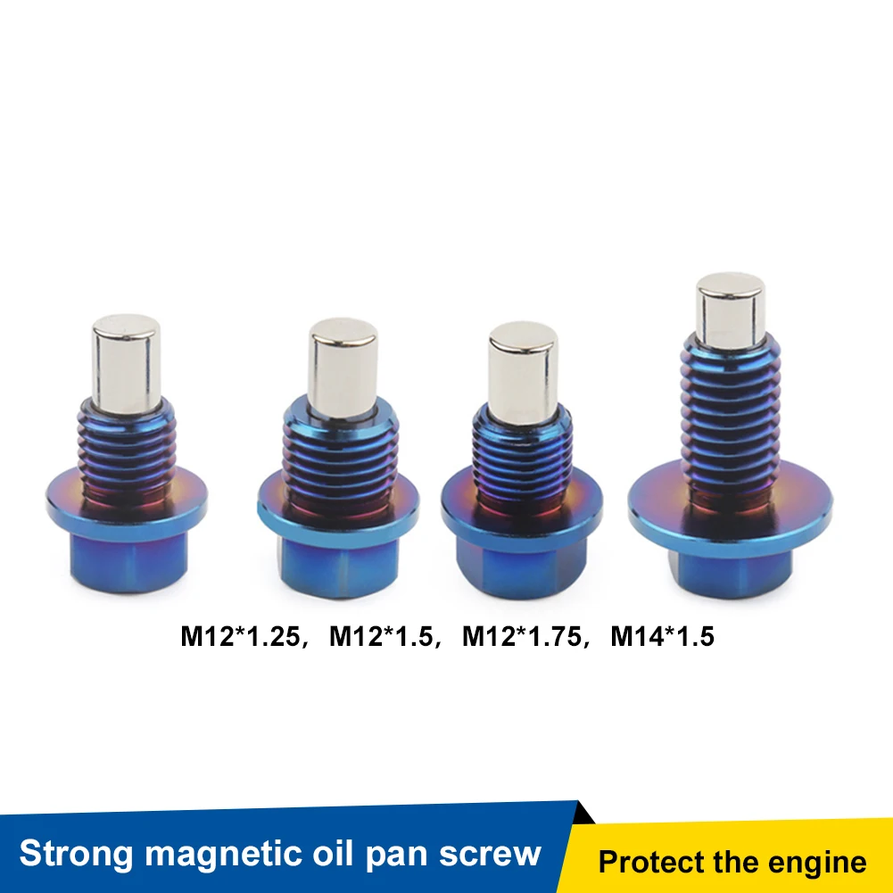 

M12*1.25 M12*1.5 M12*1.75 M14*1.5 Magnetic Oil Drain Plug Titanium Alloy Oil Release Plug Oil Drain Sump Nut Drain Bolt