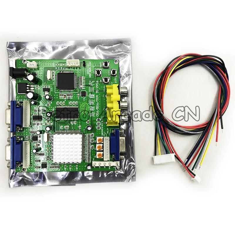 GBS8220 аркадная игра CGA/YUV/EGA/RGB сигнал в VGA HD Видео Конвертер доска (двойной