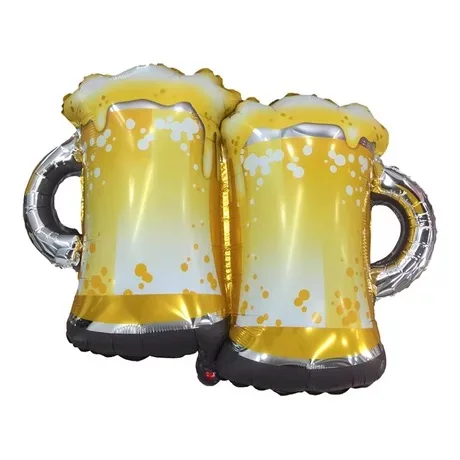 Большая двойная Золотая пивная чашка 18 дюймов фольгированный воздушный шар на
