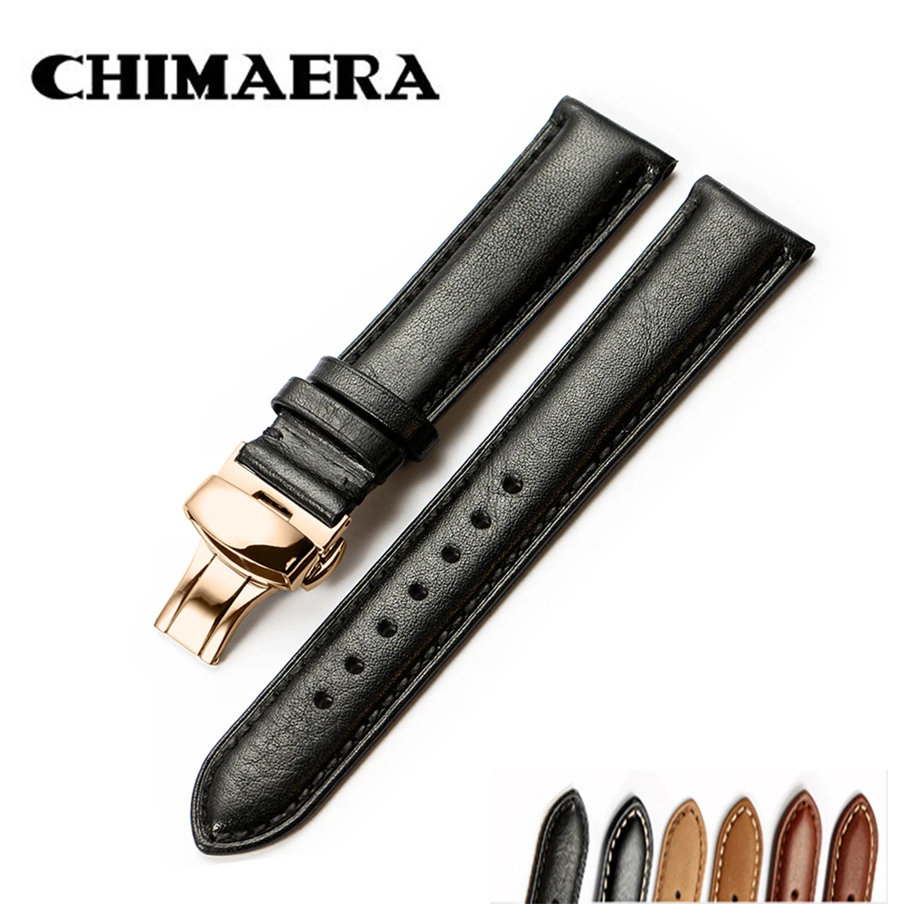 CHIMAERA ремешок для часов 18 мм 19 мм 20 мм 21 мм 22 мм кожаный ремешок для часов Omega Breitling Tissot Seiko