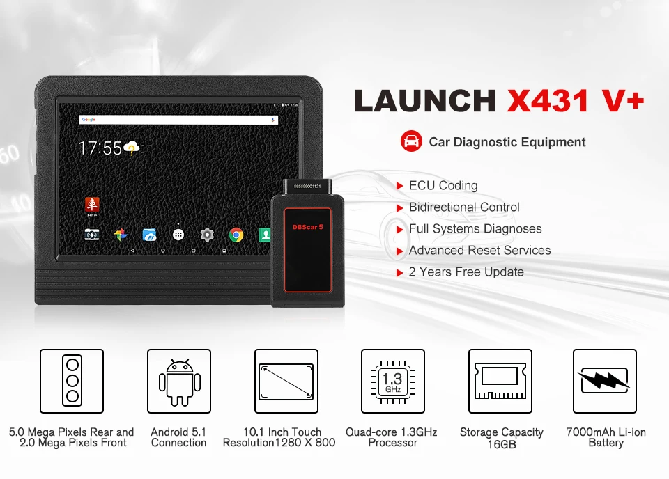 Launch X431 V+ 10 дюймов Автомобильный диагностический инструмент полная система диагностики сканирующие инструменты Автомобильный сканер Автосканер ECU кодирование X 431 V Plus