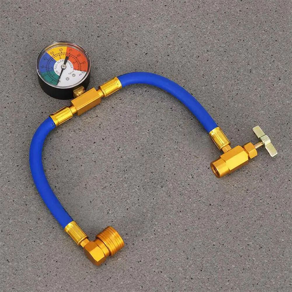 Автомобильный Кондиционер AC R134A шланг для перезарядки хладагента с манометром