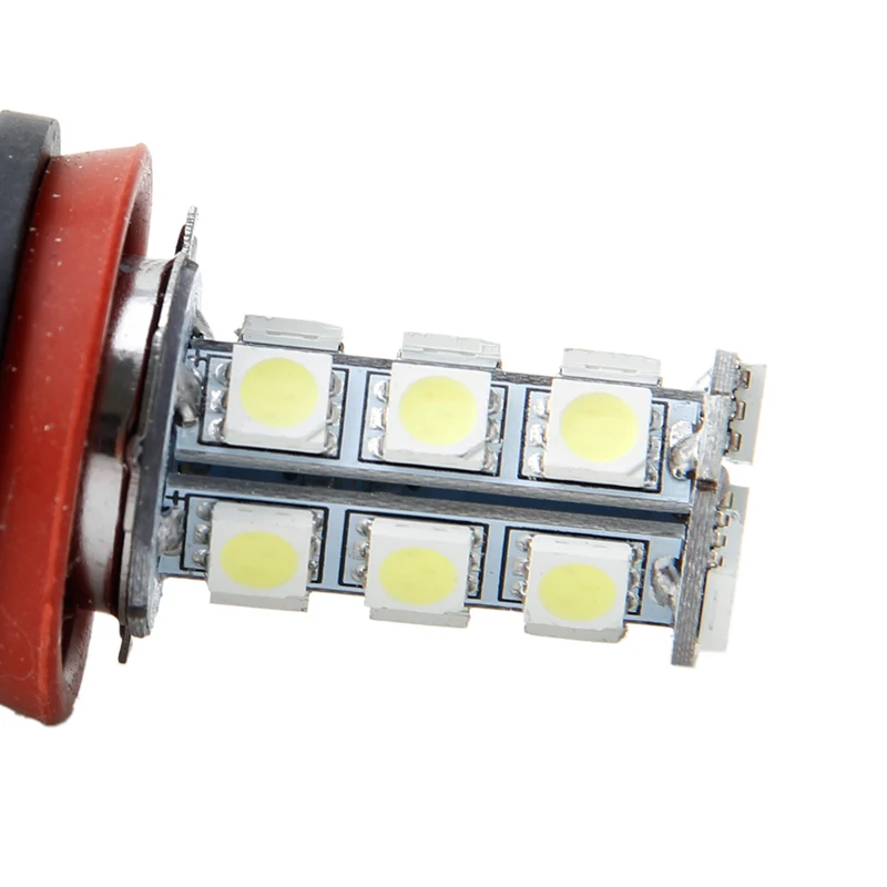 2021 Новый 1x H11 5050 18LED 7000K дневные ходовые огни 12V Белый RV Кемпер головной светильник
