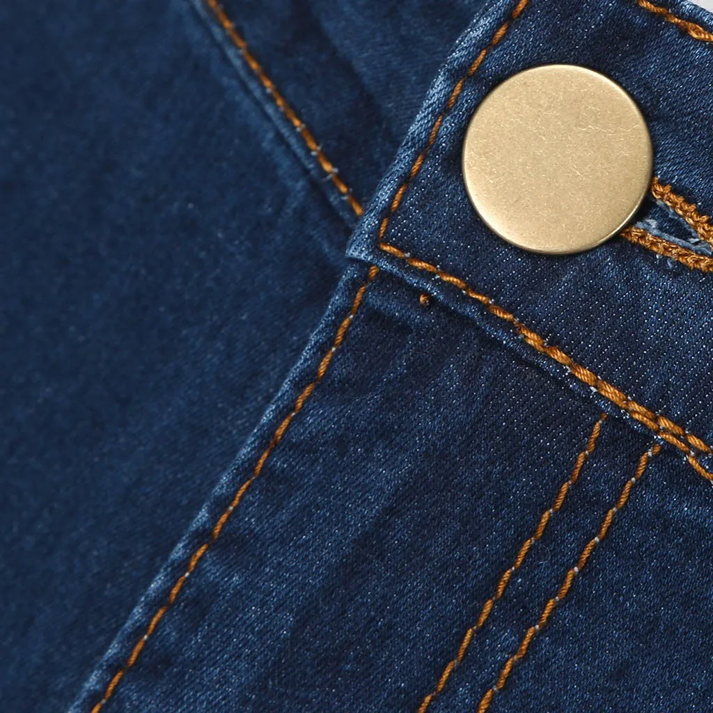 Мужские джинсы на молнии классические с потертостями повседневные обтягивающие