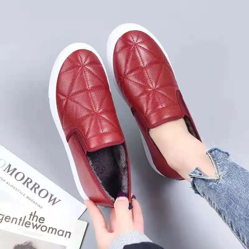 

2022 Autumn and Winter Round Toe Plus Size Women's Shoes European and American Style Flat-bottomed Plus Velvet Women's Boots