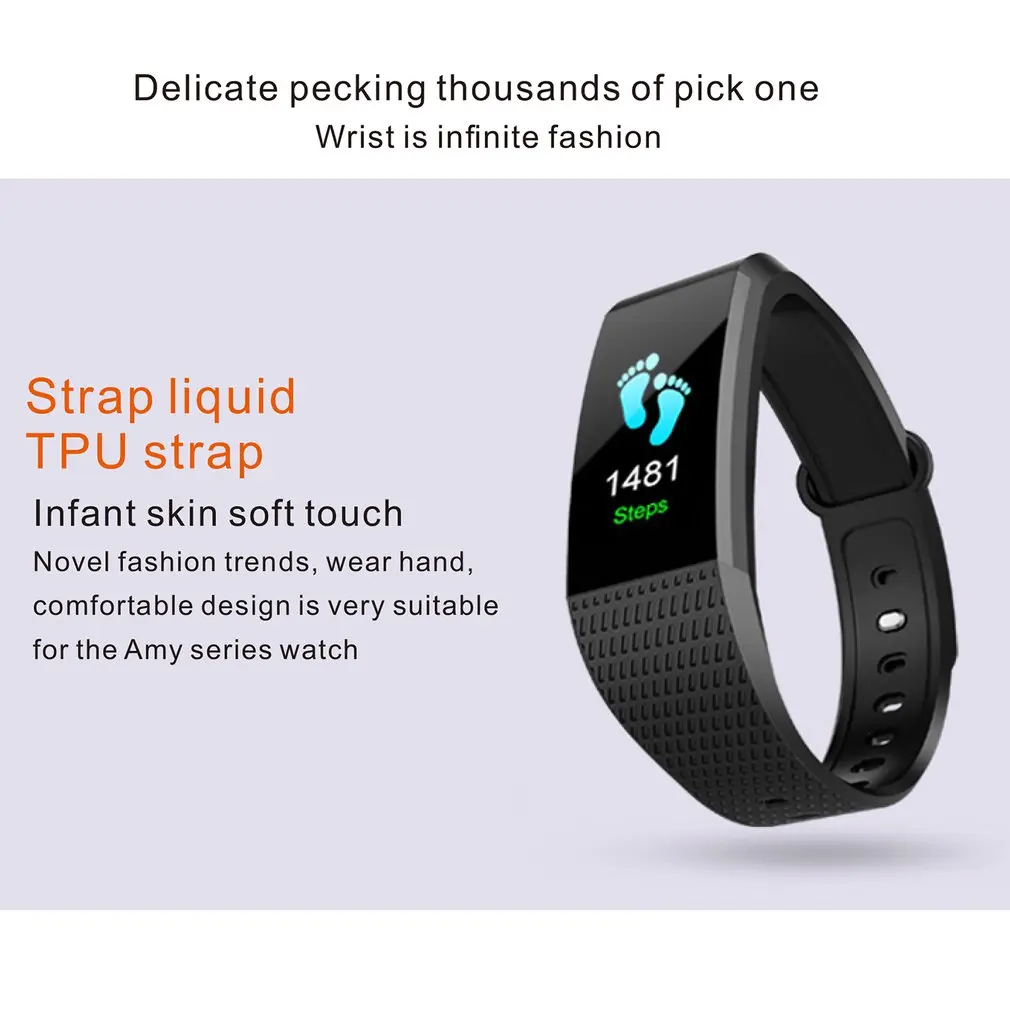 I9 спортивные Смарт часы цветной экран браслет монитор сердечного ритма IP68