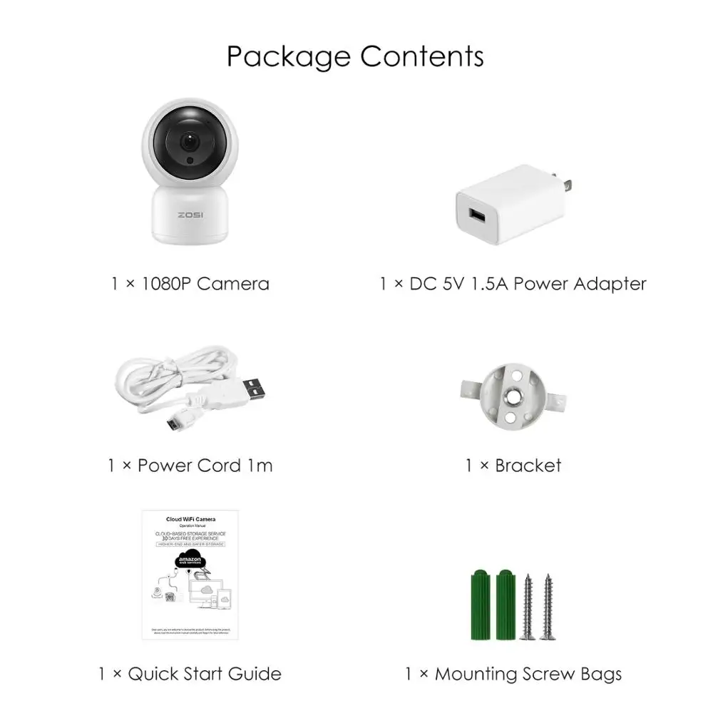 ZOSI HD 1080P wifi IP камера 2MP Детский Монитор автоматическое отслеживание домашней безопасности Wi-Fi Cam PTZ двухсторонняя аудио камера видеонаблюдения CCTV