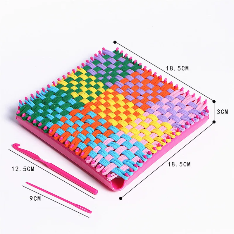 

Braided Elastic Rope Loom Knit Creative DIY Toy Rope Loop Weave Wallet Storage Bag Toys Children Handmade Braid Toys For Girls