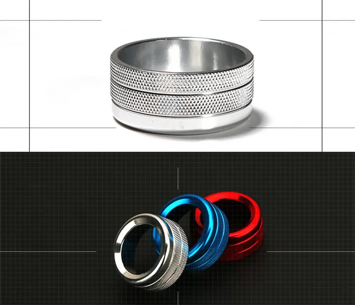 

Middle Console Air Conditioner Knob Decorative Volume Adjustment Knob Cover Trim Strip Interior Accessories for BMW X5 X6