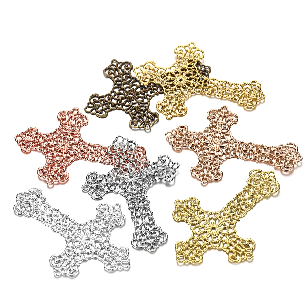 

20pcs/lot Cross Shape Base Hairpins Charm Barrette Hollow Out Handmade Hair Clips For DIY Jewelry Making Supplies Accessories