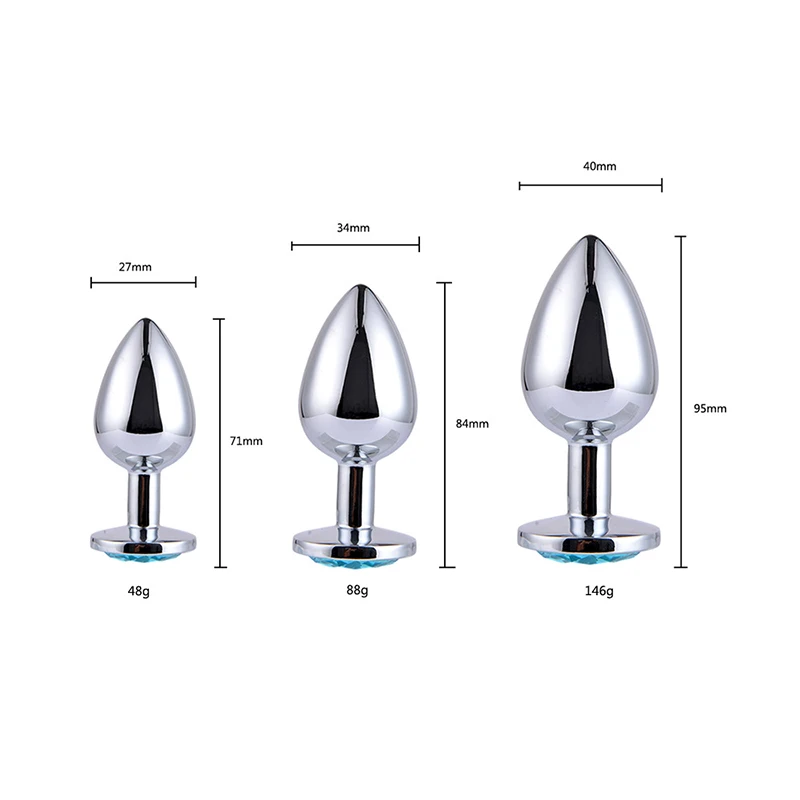 2/3/4pcs Stainless Steel Butt Plug Dildo Vibrator Anal Adult Massager Balls Sex Toys Clitoris Stimulation |