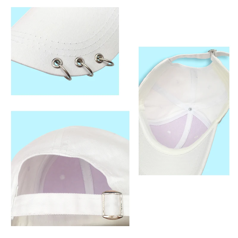 Бейсбольная кепка с кольцами Bboy Спортивная Белая Кепка Snapback Повседневная