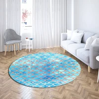 mermaid scales round carpet 3d print fish scale carpets rainbow bathroom floor rug kitchen doorway mat for bedroom carpets