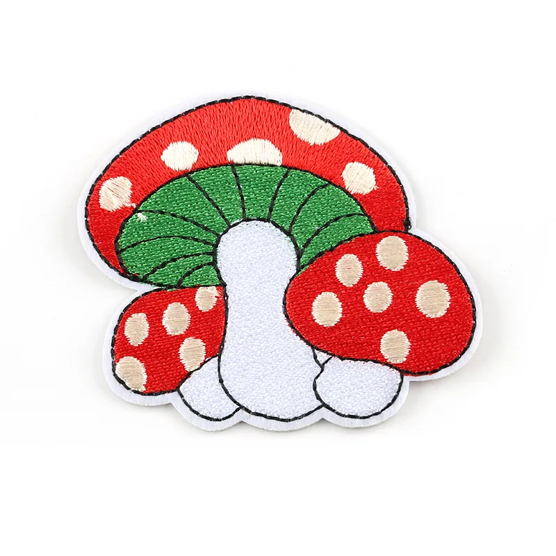 

Mushroom Patches Iron On For Clothes Dress Hat Pants Shoes Curtain DIY Embroidery Patch Sewing Craft Decoration