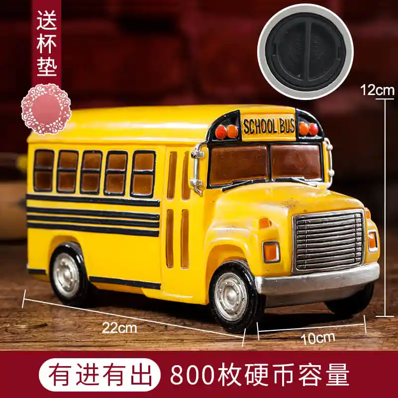 

Resin Piggy Bank for Kids Savings Bank Japanese Car Money Saving Box Safe Piggy Bank Huchas Originales Cute Room Decor BD50MB