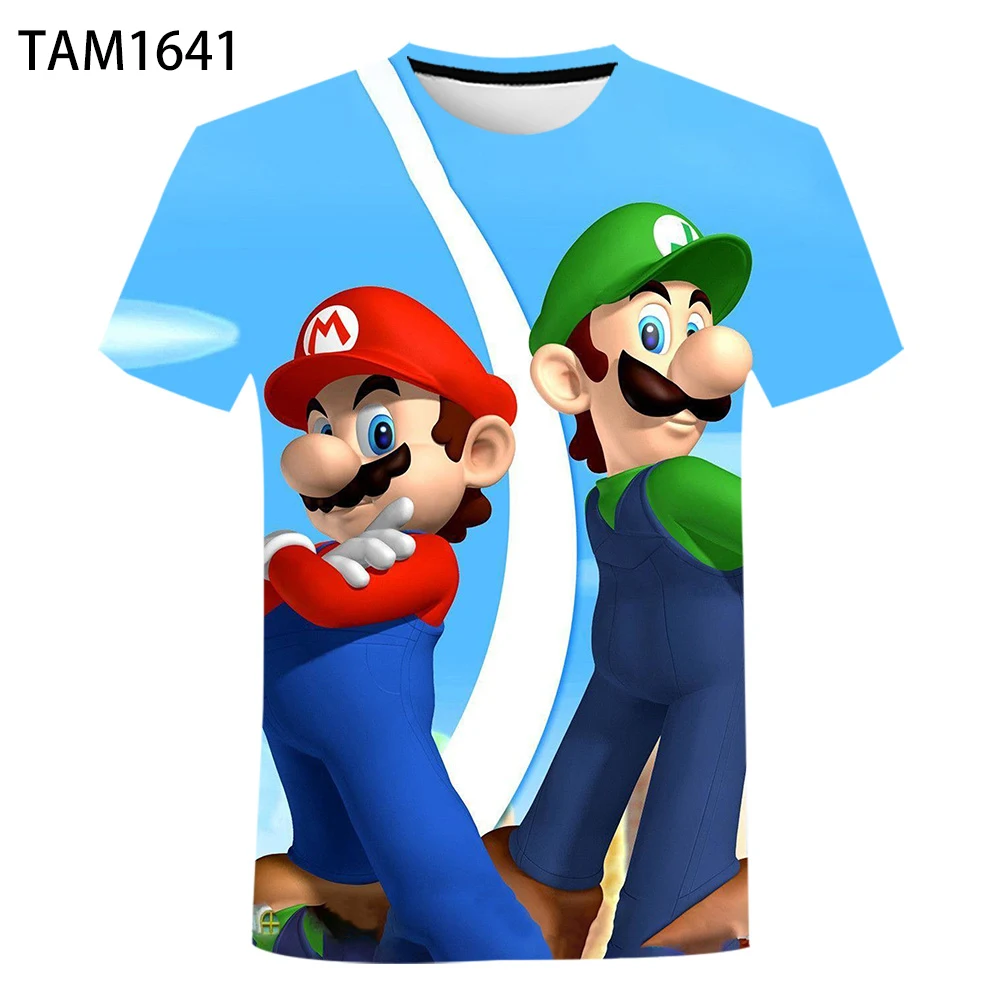 Футболка Мужская/женская с 3D принтом Марио и Луиджи | Мужская одежда