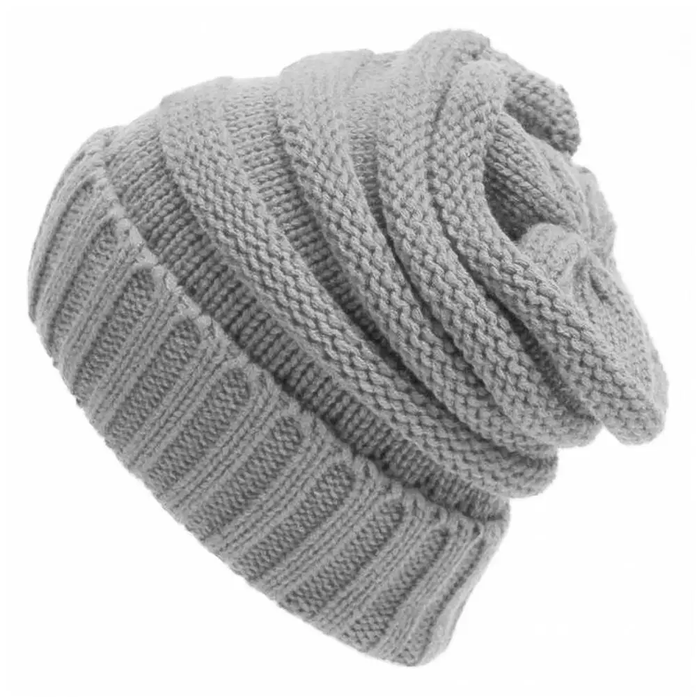 

Solid Color Knitted Hat Women Men Winter Hats for Women Warm Plush Beanie Hat Cap Female Bonnet Hat Unisex Knitted Woolen Hat