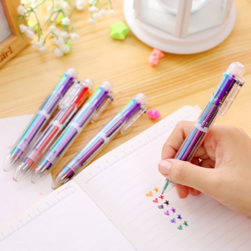 

22pcs Multi-functional Roller Pens Creative Six Color Point Pen for School Office Home (0.5mm)