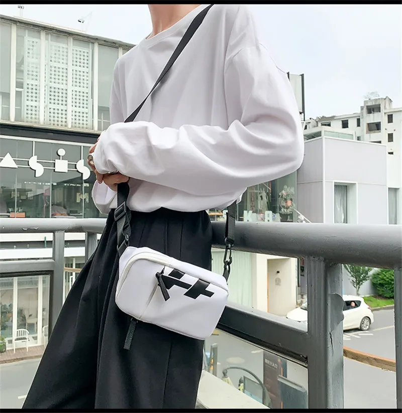 

Canvas Waist Bag Solid Color Fashion Leisure Shopping Mobile Phone Bag Personality Chest Bag Female Bag Unisex