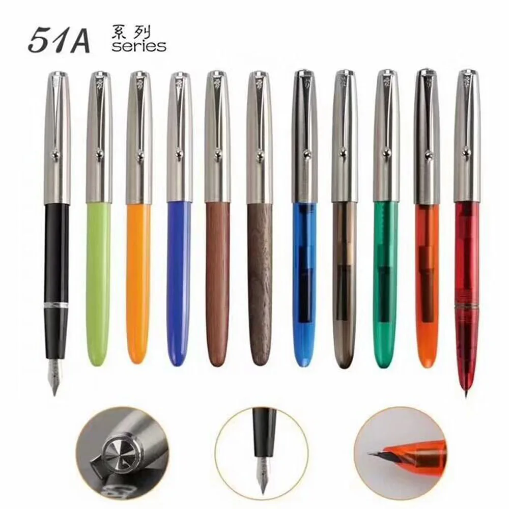 Высокое качество JINHAO classic 51-A авторучка серая Аврора акриловая деревянная