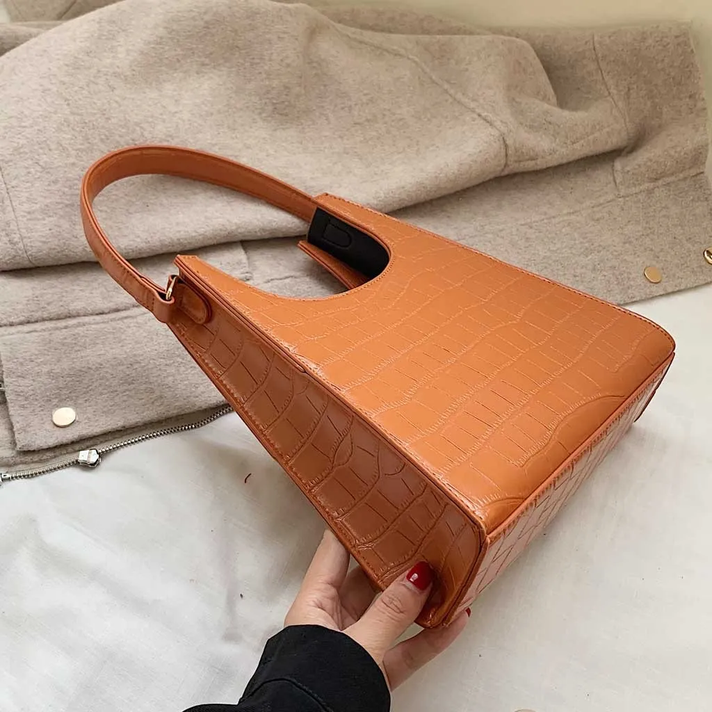 

2020 New Fashion Tote bag Quality Leather Women's Designer Handbag Crocodile Pattern Chain Shoulder Shoulder Bag Bolsos Mujer