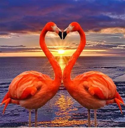 

Diamond Painting Full Square/Round Drill Flamingo 5D Daimond Painting Embroidery Cross Stitch Mosaic Crystal Picture Art Z2029