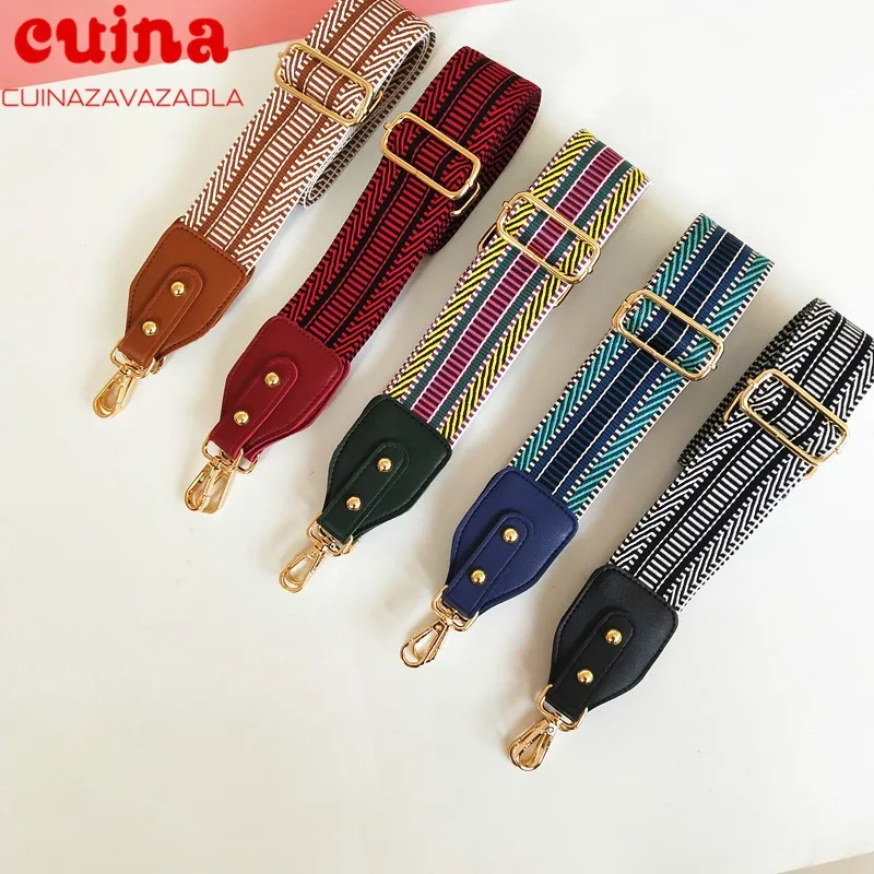 

Fashion Handle Bag Strap For Women Removable Diy Shoulder Rainbow Handbag Accessories Girls Adjustable Wide Bag Straps Wholesale