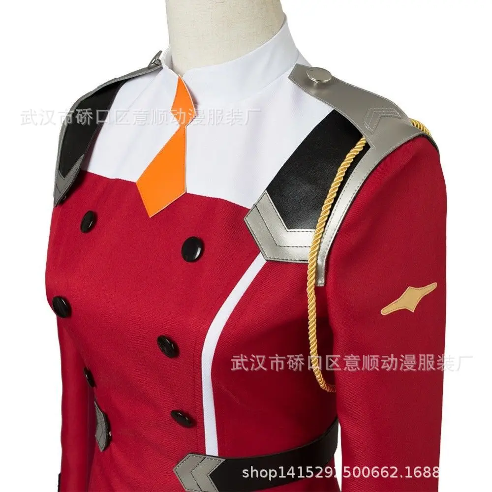 

02 Zero Two Cosplay Costume DARLING In The FRANXX Cosplay DFXX Women Costume Full Sets Dress Headwear Wigs