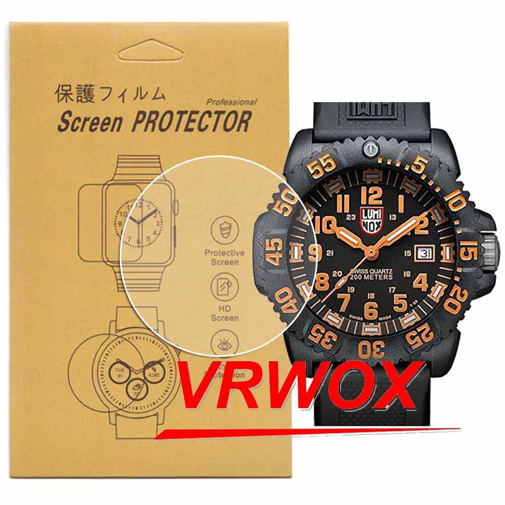 3Pcs Screen Protector For Luminox  8823 3001 3067 3052 1881.bo 8821 8841 3182 1949 6502 6422 TPU Nano Explosion-proof