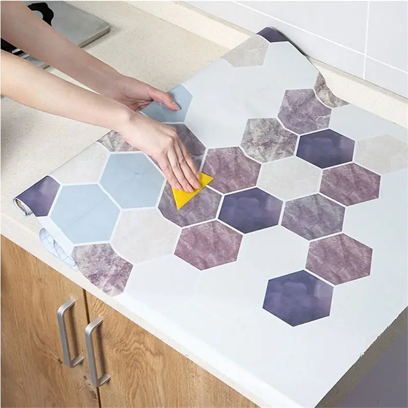 

2021 Hot Sale Anti-Oil Wall Stickers High Temperature Kitchen Self-Adhesive Wall Paper Waterproof Bathroom Tile Wall Poster