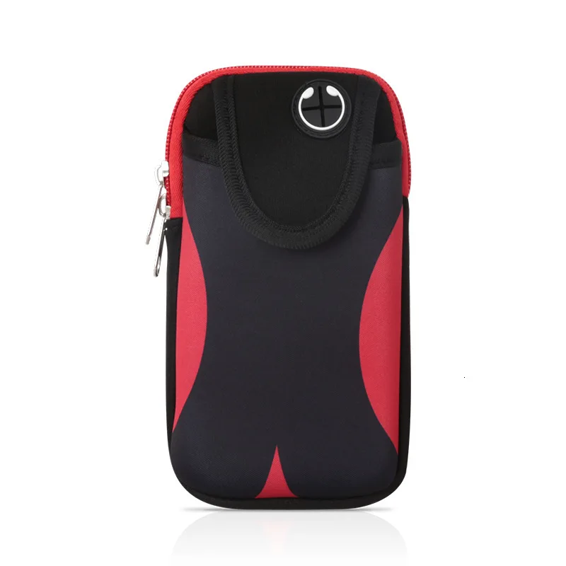Black Red Спортивная Беговая повязка сумка чехол для бега повязка универсальная Водонепроницаемая спортивная сумка для iPhone 11 6," наружная сумка для телефона - Цвет: Black Red