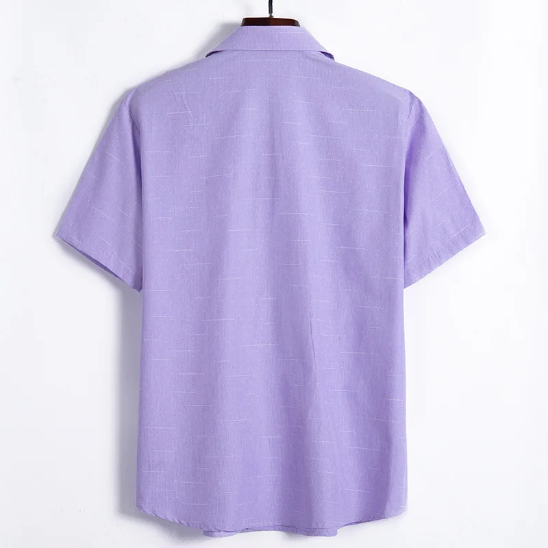 

Summer 2020 new men's fattening plus size fashion casual Lapel printed short sleeve shirt