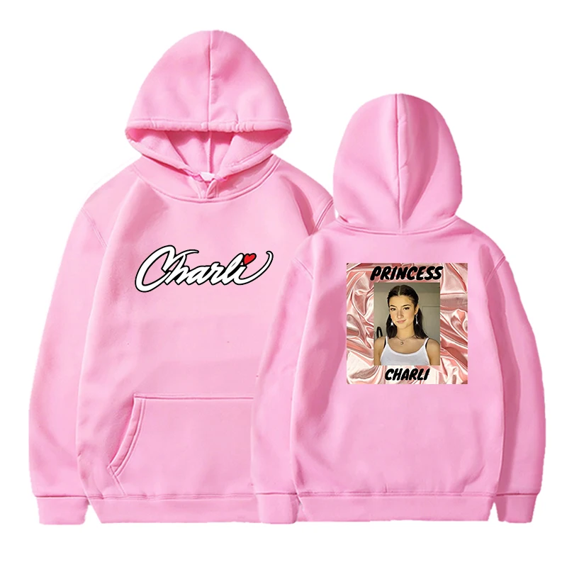 

Men Women Charli D'Amelio Print hoodie New Fashion Hip Hop Street Pullover Sweatshirt Unisex Sportswear Casual Hoodies