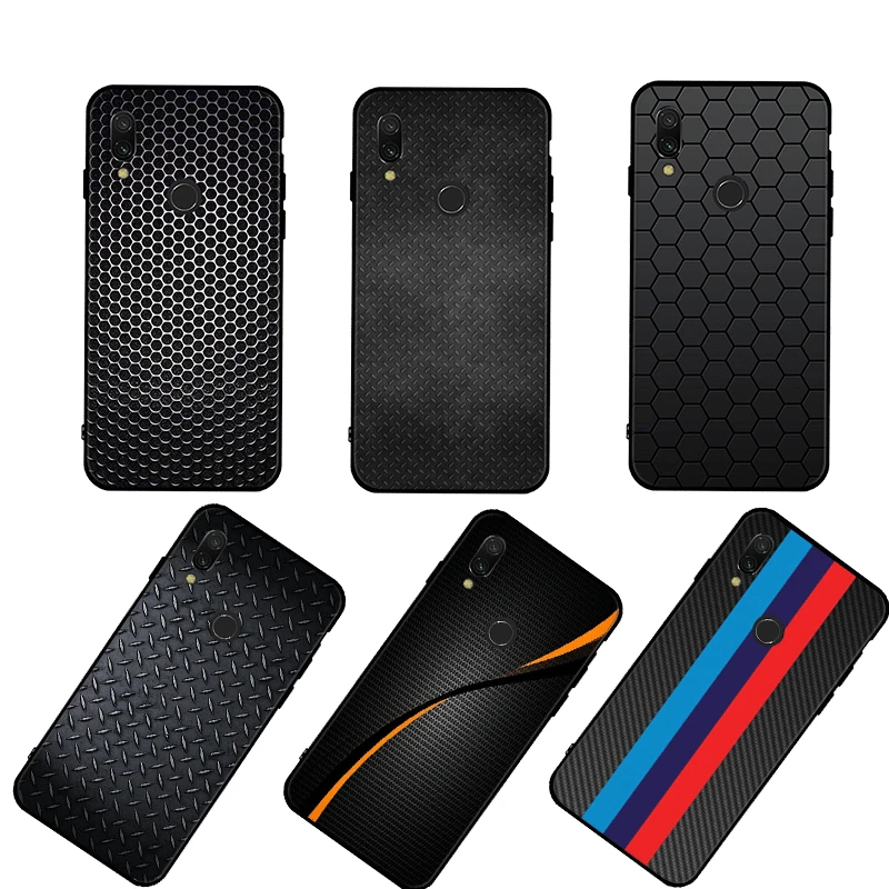 Автомобильный чехол из углеродного волокна с принтом новый силиконовый для