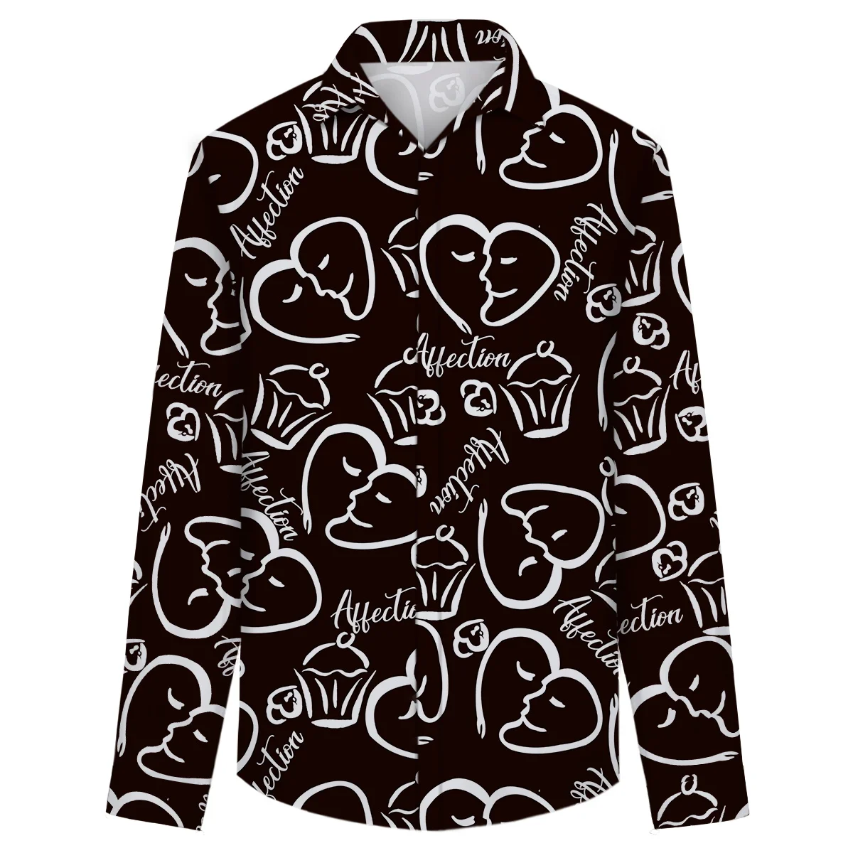 

Рубашка Youthup мужская с принтом, модная повседневная Уличная одежда с отложным воротником, на пуговицах, с длинным рукавом, весна-осень